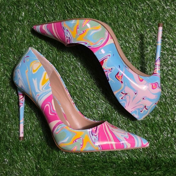 Steve Madden Vala Pump in Baby Blue Multi Womens 9 - Picture 2 of 7